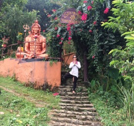 Shivalaya yoga in Begnas, which we stumbled upon by following a thousand steps